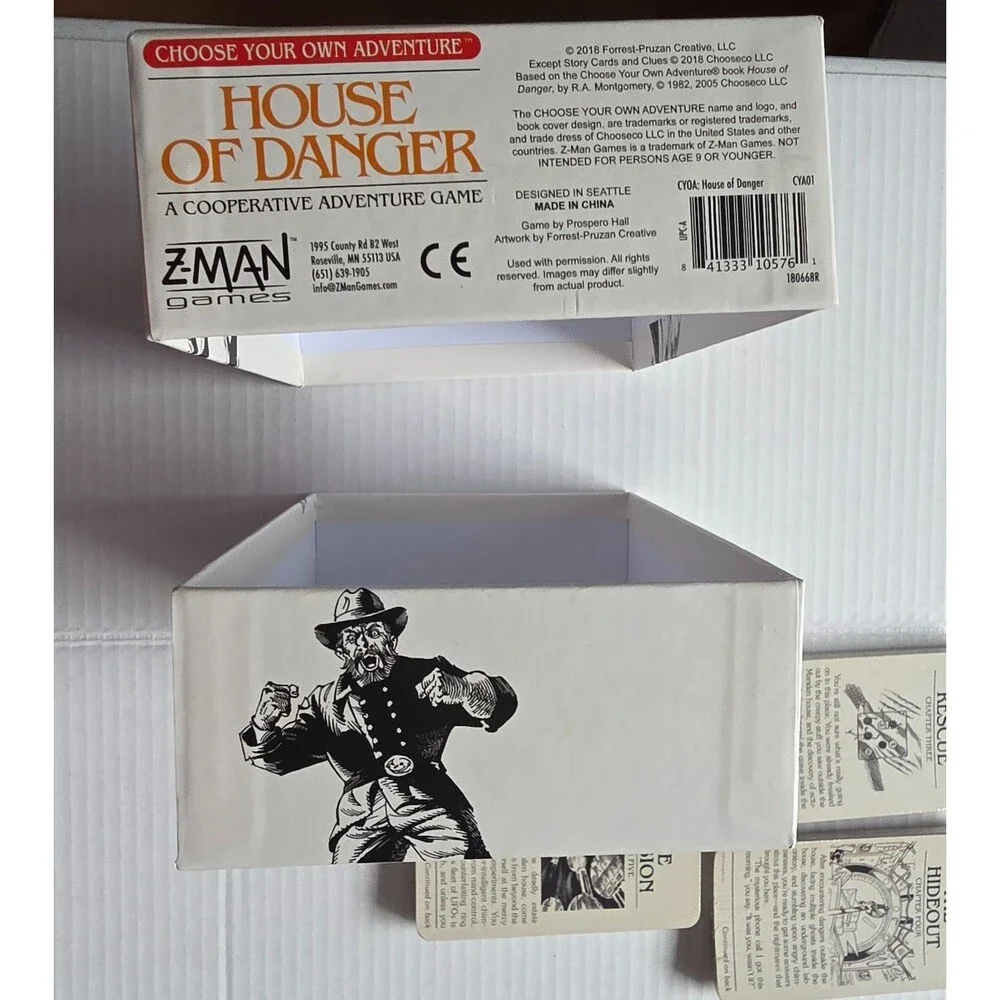 Choose Your Own Adventure House of Danger Board Game 2018 Z-Man Complete
